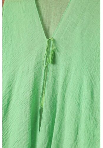 Kadın Saçaklı Pareo-Fıstık Yeşili