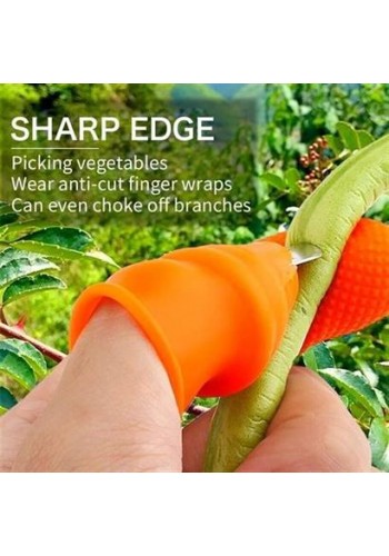 Silikon Parmak Koruyucu Meyve Toplama Aracı Bahçe Kesme Bıçak Eldiven