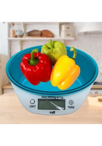 Buffer TF 1003 Hazneli Lcd Ekran Hassas Ölçüm Sensörlü 5 Kg Kapasite Dijital Mutfak Terazisi Tartısı