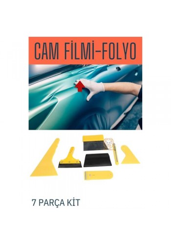 ModaCar Cam Filmi ve Folyo Uygulama Kiti 7 Parça Duvar Kağıdı Vinil Uygulama Kiti