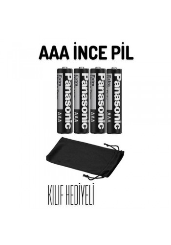 Panasonic İnce Kalem Pil  HeavyDuty AAA Kılıfında 4 ADET