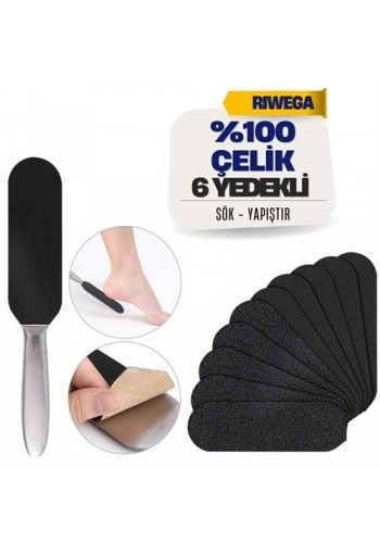 ModaCar Riwega 10 Yedekli Çelik Pedikür Spatulası