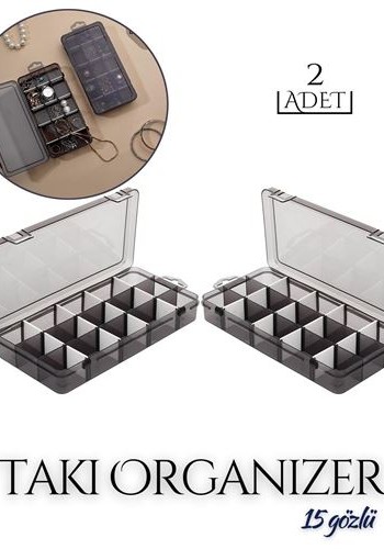 ModaCar 15 Gözlü Takı Organizeri 2 Li Set Belitz Design