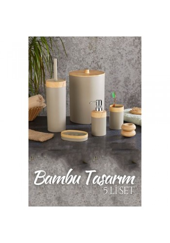 5 li Banyo Seti Bambu Design LATTE 718979