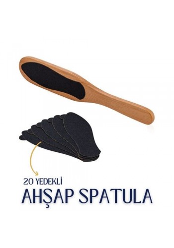 ModaCar 20 Yedekli Ahşap Pedikür Spatulası