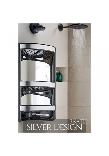 Banyo Köşe Rafı Silver Design 719295