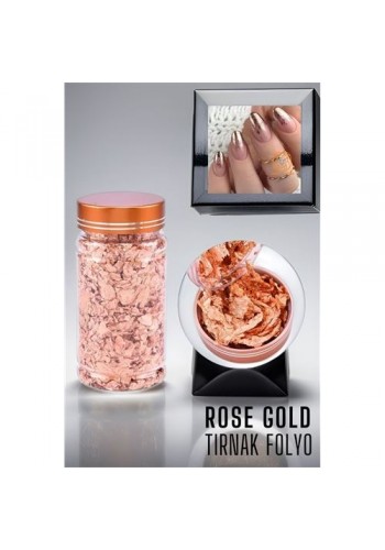 Tırnak Süsü Gümüş Folyo Rose Gold 720376