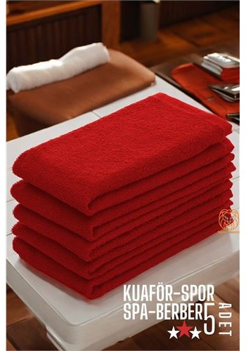 ModaCar Havlu Seti Kuaför Berber Spor SPA Salon Havlusu Mikrofiber KIRMIZI