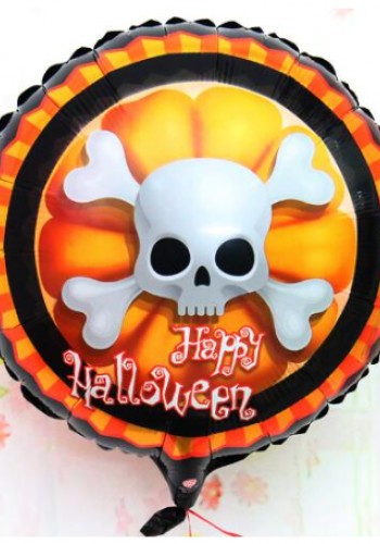 Halloween İskelet Kuru Kafa Folyo Balon 18 Inç