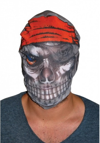 Kafaya Tam Geçmeli Bez Korsan Maskesi - Streç Korku Maskesi - 3d Baskılı Maske Model 4