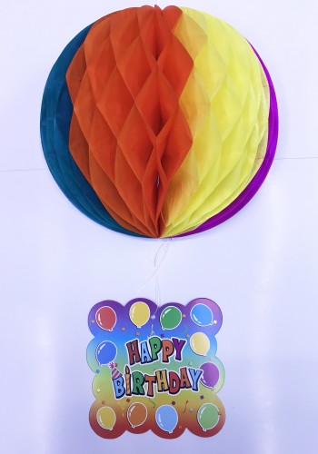 Kağıt Süs Happy Birthday Dekor 55 Cm-0748