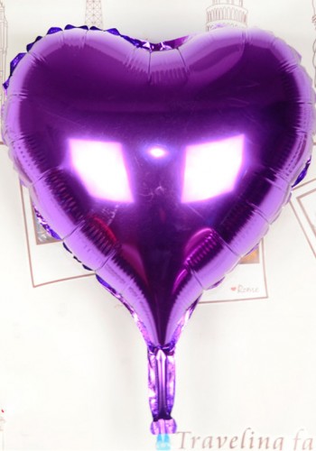 Kalp Uçan Balon Folyo Mor 80 Cm 32 Inç