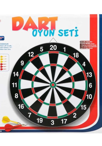 Kutulu Çivili 41,5 Cm Dart Oyun Seti