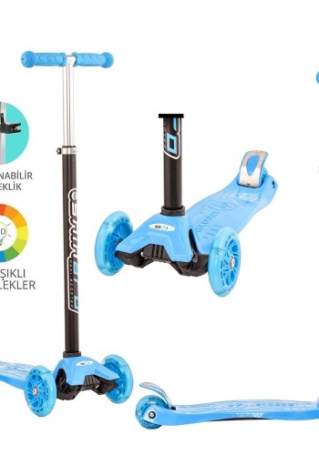 Torutoys Mavi Twist Işıklı Scooter