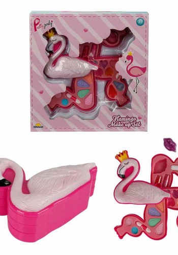 Flamingo Şekilli 3 Katlı Makyaj Güzellik Seti