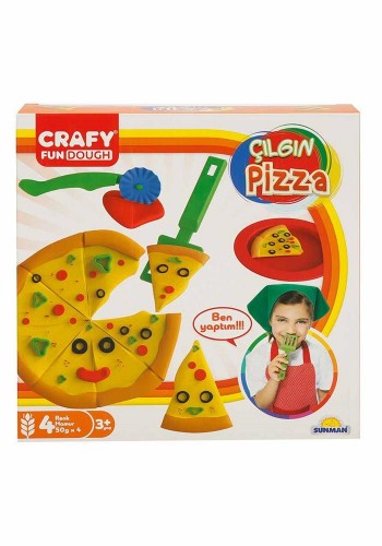 Crafy Çılgın Pizza Oyun Hamuru Seti 200 g 10 Parça